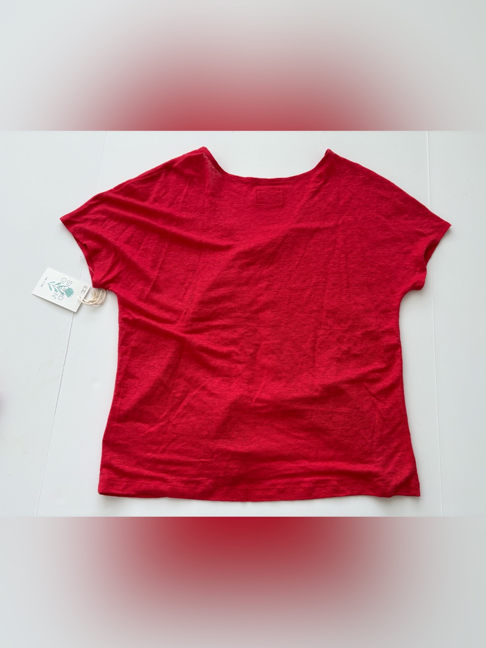Sigrid Olsen Linen 2 Piece Set Tank Top Open Front Cardigan Red NWT Size S - Picture 11 of 12